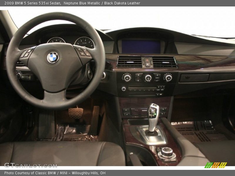 Neptune Blue Metallic / Black Dakota Leather 2009 BMW 5 Series 535xi Sedan