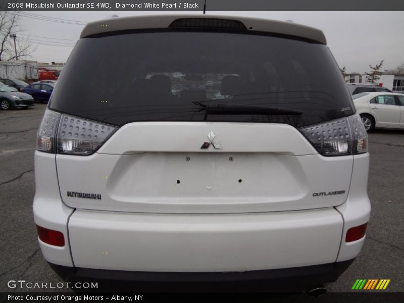 Diamond White Pearl / Black 2008 Mitsubishi Outlander SE 4WD