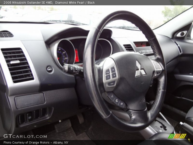 Diamond White Pearl / Black 2008 Mitsubishi Outlander SE 4WD
