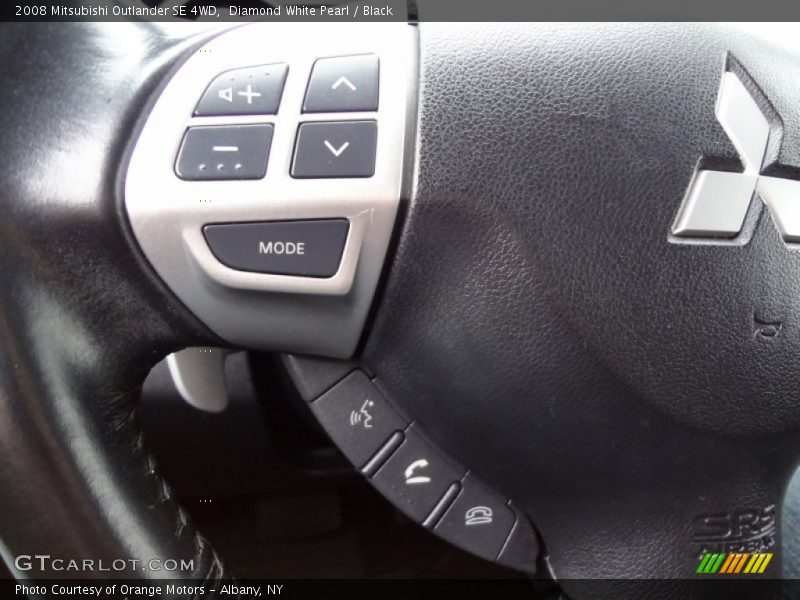 Diamond White Pearl / Black 2008 Mitsubishi Outlander SE 4WD