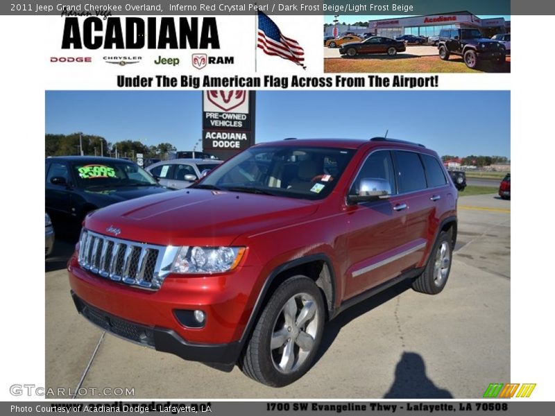 Inferno Red Crystal Pearl / Dark Frost Beige/Light Frost Beige 2011 Jeep Grand Cherokee Overland