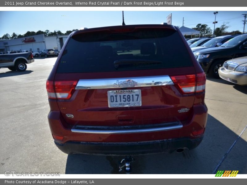 Inferno Red Crystal Pearl / Dark Frost Beige/Light Frost Beige 2011 Jeep Grand Cherokee Overland