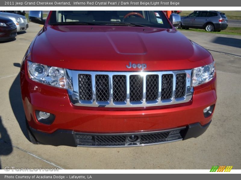 Inferno Red Crystal Pearl / Dark Frost Beige/Light Frost Beige 2011 Jeep Grand Cherokee Overland