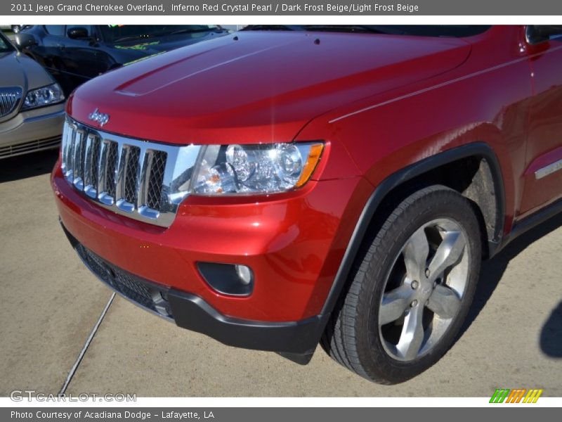 Inferno Red Crystal Pearl / Dark Frost Beige/Light Frost Beige 2011 Jeep Grand Cherokee Overland