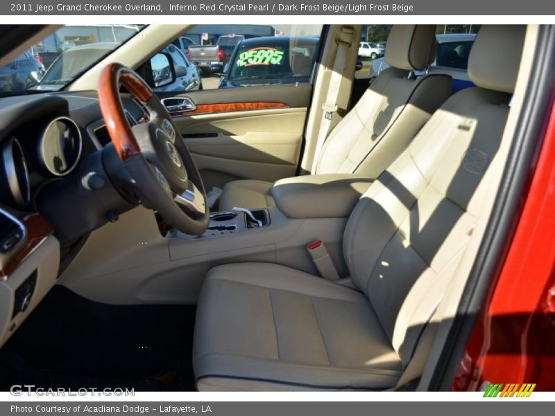 Inferno Red Crystal Pearl / Dark Frost Beige/Light Frost Beige 2011 Jeep Grand Cherokee Overland