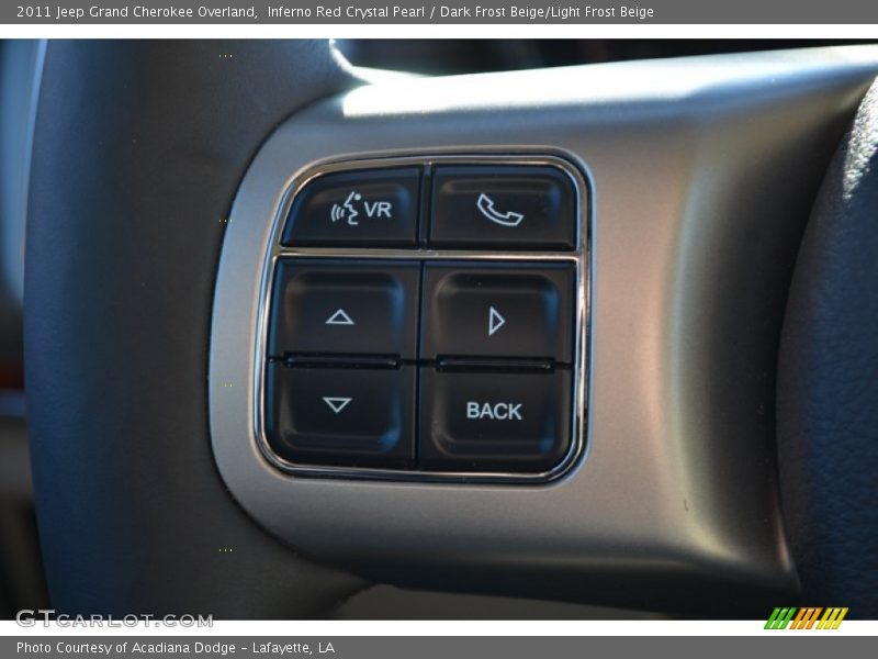 Inferno Red Crystal Pearl / Dark Frost Beige/Light Frost Beige 2011 Jeep Grand Cherokee Overland