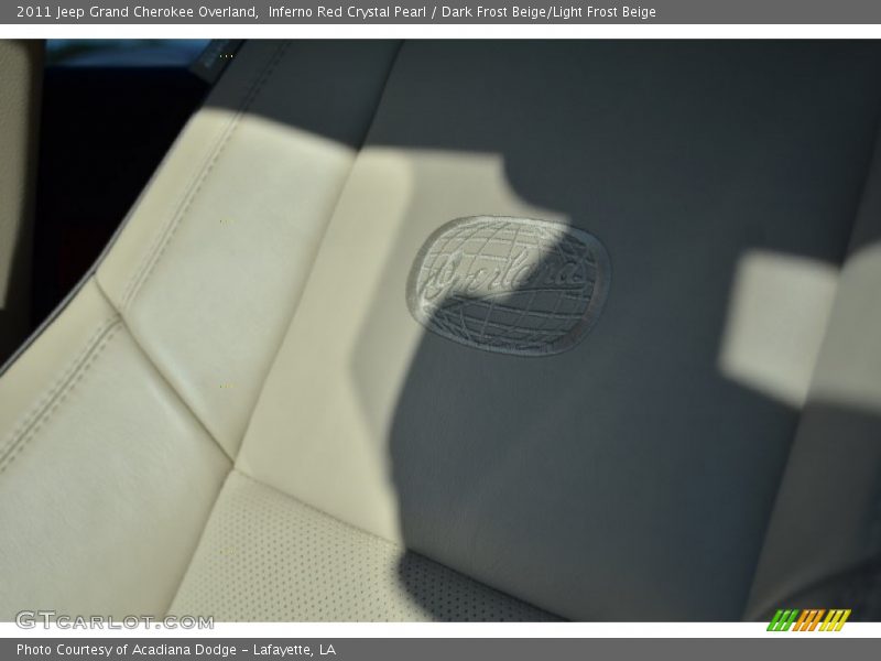 Inferno Red Crystal Pearl / Dark Frost Beige/Light Frost Beige 2011 Jeep Grand Cherokee Overland