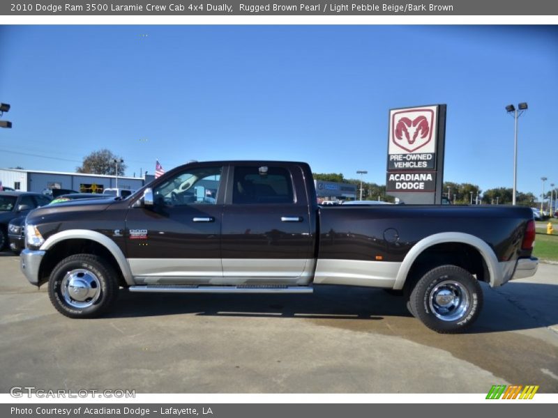 Rugged Brown Pearl / Light Pebble Beige/Bark Brown 2010 Dodge Ram 3500 Laramie Crew Cab 4x4 Dually