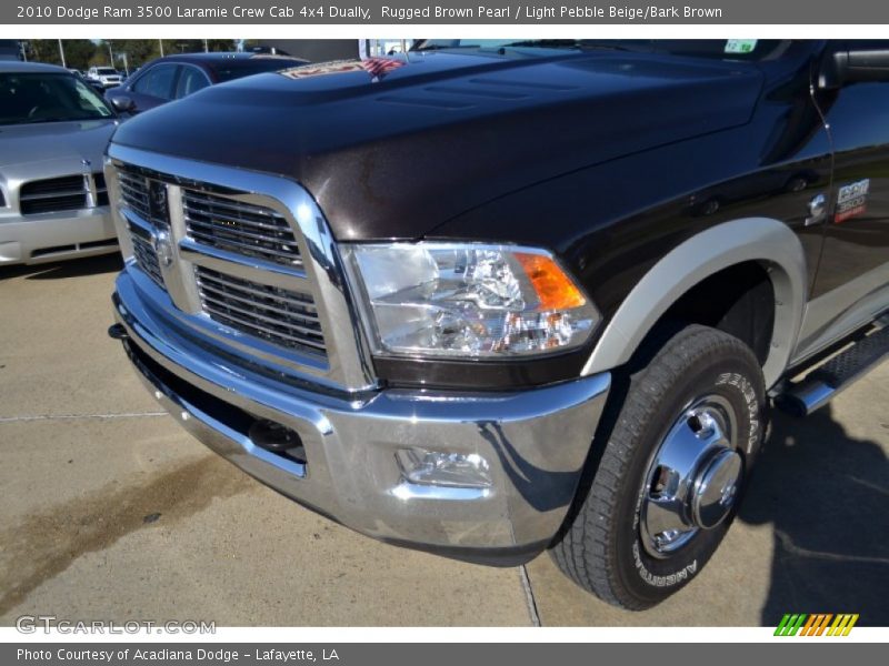 Rugged Brown Pearl / Light Pebble Beige/Bark Brown 2010 Dodge Ram 3500 Laramie Crew Cab 4x4 Dually