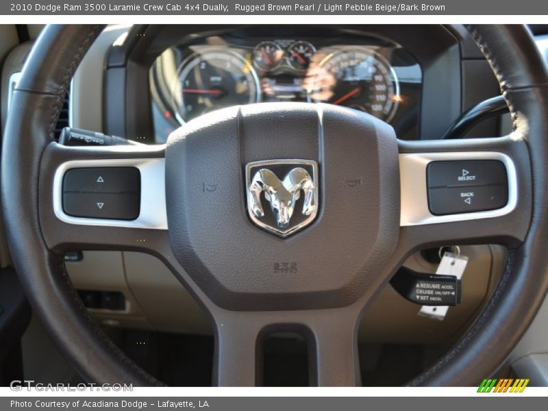 Rugged Brown Pearl / Light Pebble Beige/Bark Brown 2010 Dodge Ram 3500 Laramie Crew Cab 4x4 Dually