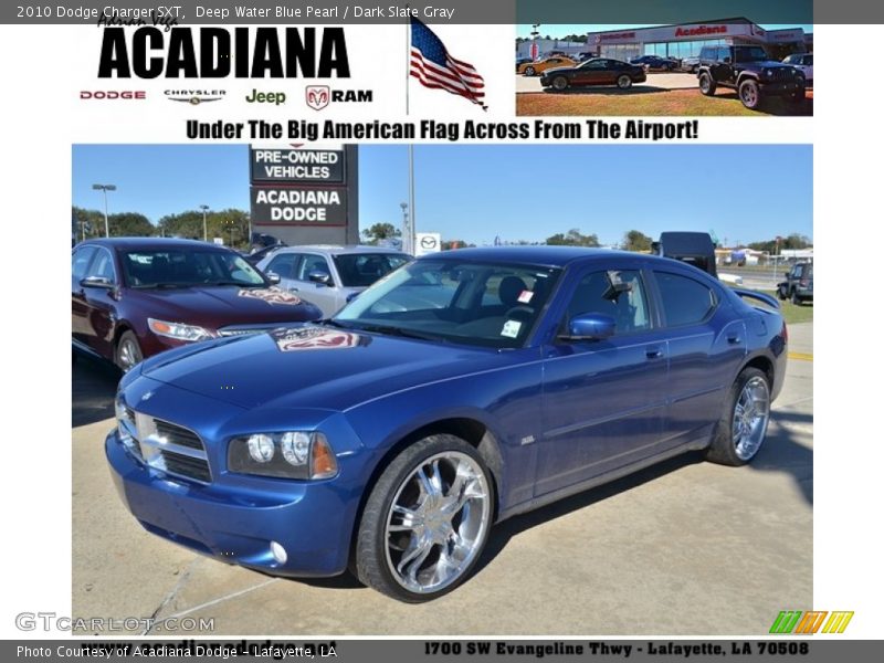 Deep Water Blue Pearl / Dark Slate Gray 2010 Dodge Charger SXT