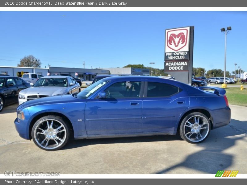 Deep Water Blue Pearl / Dark Slate Gray 2010 Dodge Charger SXT