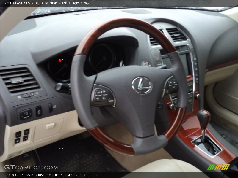 Obsidian Black / Light Gray 2010 Lexus ES 350
