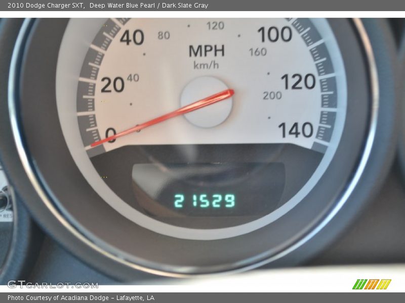 Deep Water Blue Pearl / Dark Slate Gray 2010 Dodge Charger SXT