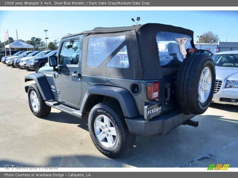 Steel Blue Metallic / Dark Slate Gray/Medium Slate Gray 2008 Jeep Wrangler X 4x4