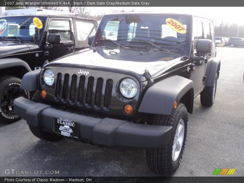 Black / Dark Slate Gray/Medium Slate Gray 2007 Jeep Wrangler Unlimited X 4x4