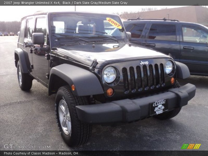 Black / Dark Slate Gray/Medium Slate Gray 2007 Jeep Wrangler Unlimited X 4x4