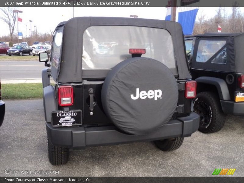 Black / Dark Slate Gray/Medium Slate Gray 2007 Jeep Wrangler Unlimited X 4x4