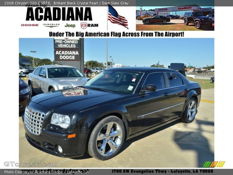 Brilliant Black Crystal Pearl / Dark Slate Gray 2008 Chrysler 300 C SRT8