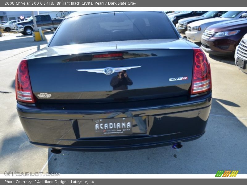 Brilliant Black Crystal Pearl / Dark Slate Gray 2008 Chrysler 300 C SRT8