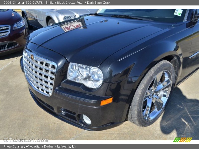 Brilliant Black Crystal Pearl / Dark Slate Gray 2008 Chrysler 300 C SRT8