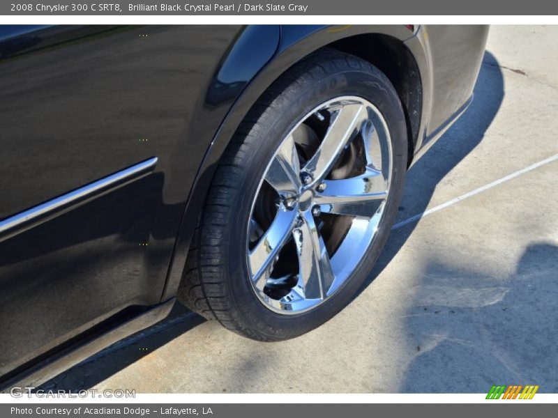 Brilliant Black Crystal Pearl / Dark Slate Gray 2008 Chrysler 300 C SRT8