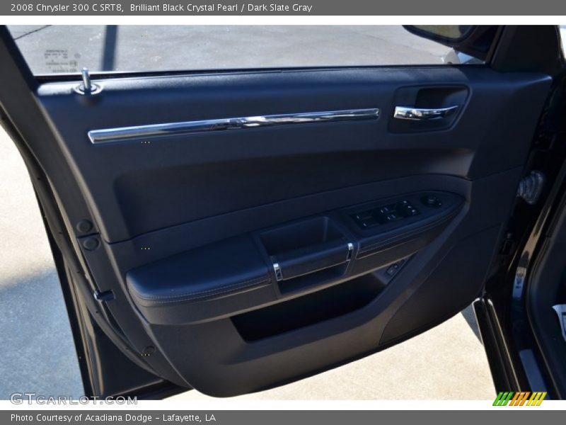 Brilliant Black Crystal Pearl / Dark Slate Gray 2008 Chrysler 300 C SRT8
