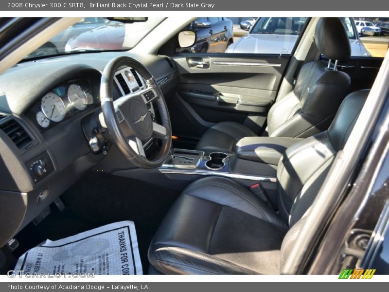 Brilliant Black Crystal Pearl / Dark Slate Gray 2008 Chrysler 300 C SRT8