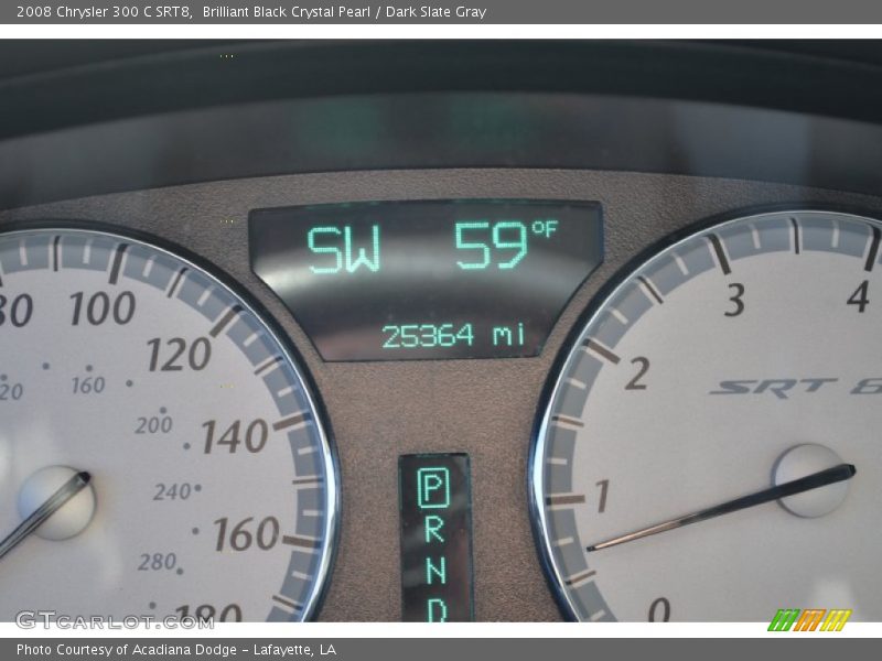 Brilliant Black Crystal Pearl / Dark Slate Gray 2008 Chrysler 300 C SRT8