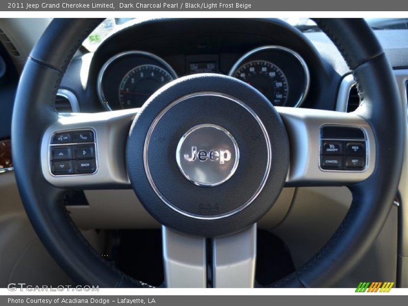Dark Charcoal Pearl / Black/Light Frost Beige 2011 Jeep Grand Cherokee Limited