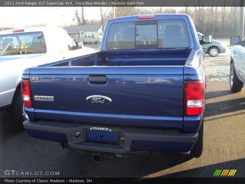Vista Blue Metallic / Medium Dark Flint 2011 Ford Ranger XLT SuperCab 4x4