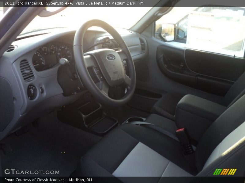 Vista Blue Metallic / Medium Dark Flint 2011 Ford Ranger XLT SuperCab 4x4