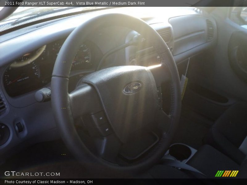 Vista Blue Metallic / Medium Dark Flint 2011 Ford Ranger XLT SuperCab 4x4