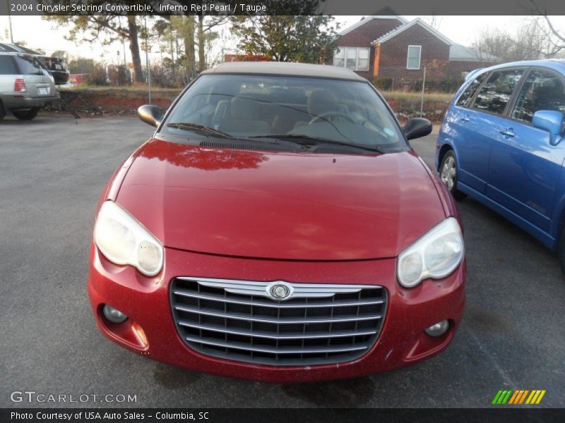 Inferno Red Pearl / Taupe 2004 Chrysler Sebring Convertible
