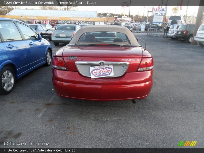 Inferno Red Pearl / Taupe 2004 Chrysler Sebring Convertible