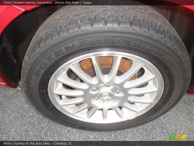 Inferno Red Pearl / Taupe 2004 Chrysler Sebring Convertible