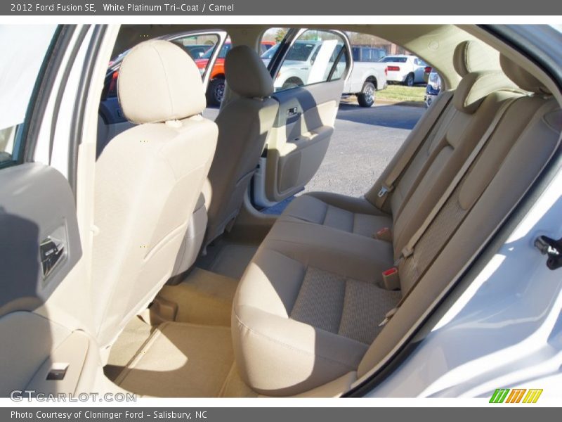 White Platinum Tri-Coat / Camel 2012 Ford Fusion SE