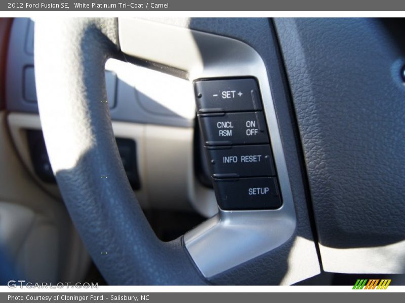 White Platinum Tri-Coat / Camel 2012 Ford Fusion SE