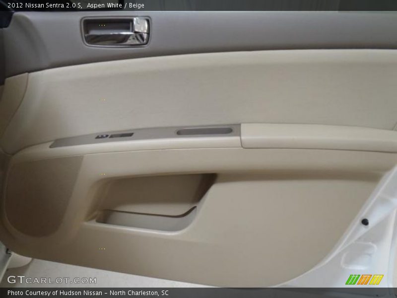 Aspen White / Beige 2012 Nissan Sentra 2.0 S