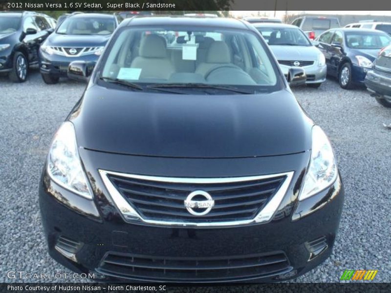 Super Black / Sandstone 2012 Nissan Versa 1.6 SV Sedan