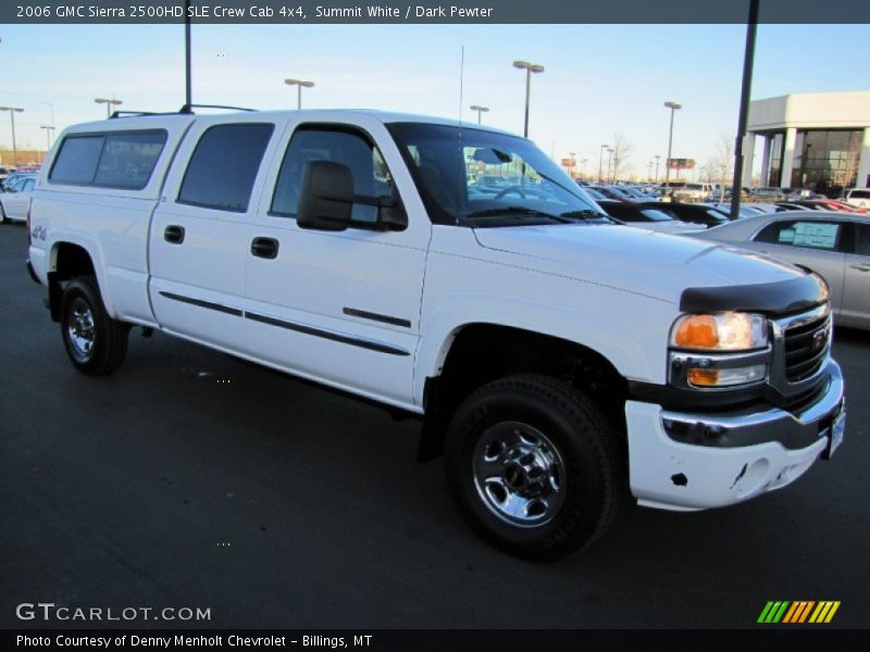 Summit White / Dark Pewter 2006 GMC Sierra 2500HD SLE Crew Cab 4x4