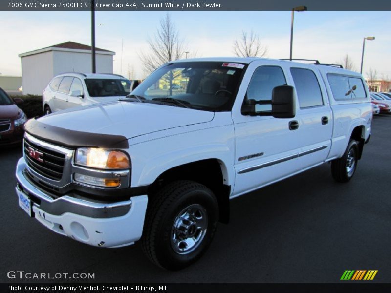 Summit White / Dark Pewter 2006 GMC Sierra 2500HD SLE Crew Cab 4x4