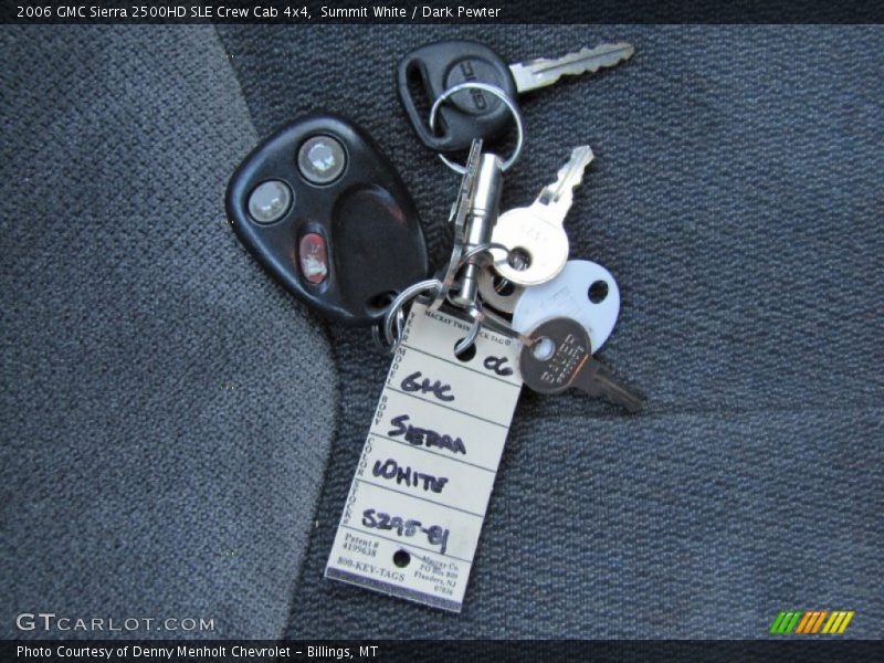 Keys of 2006 Sierra 2500HD SLE Crew Cab 4x4
