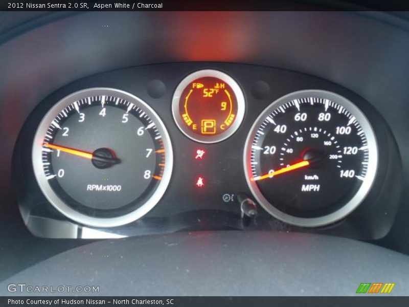 Aspen White / Charcoal 2012 Nissan Sentra 2.0 SR