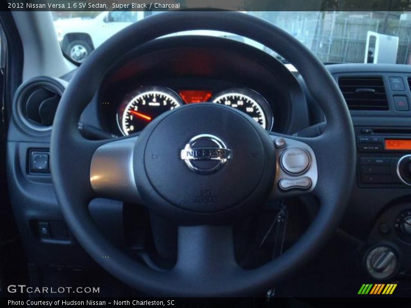 Super Black / Charcoal 2012 Nissan Versa 1.6 SV Sedan