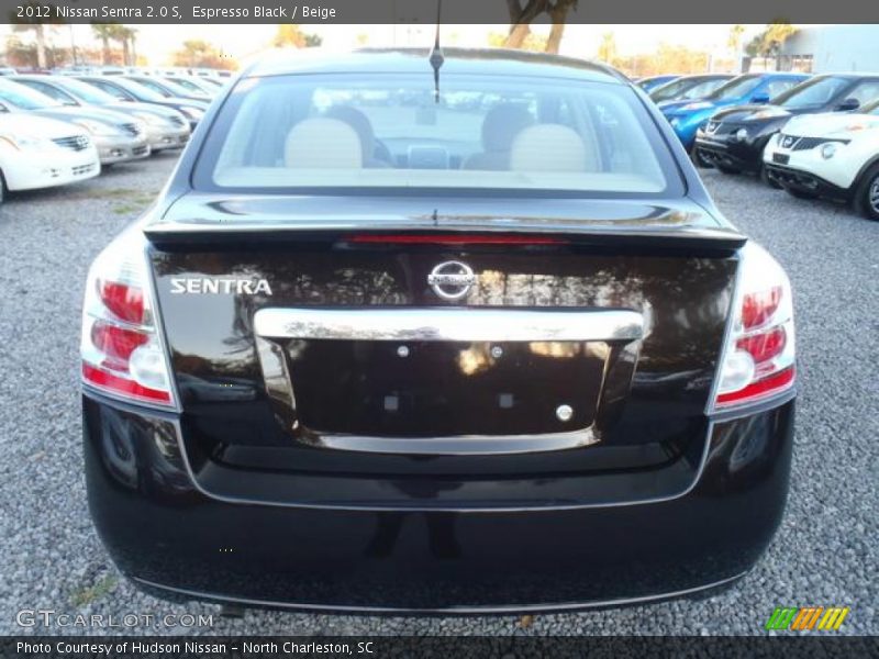 Espresso Black / Beige 2012 Nissan Sentra 2.0 S