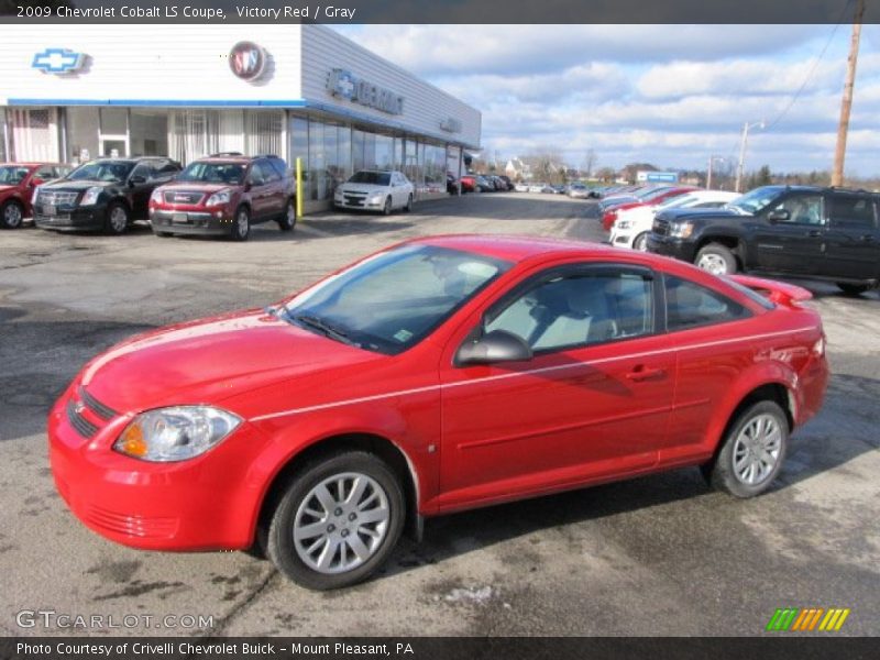 Victory Red / Gray 2009 Chevrolet Cobalt LS Coupe