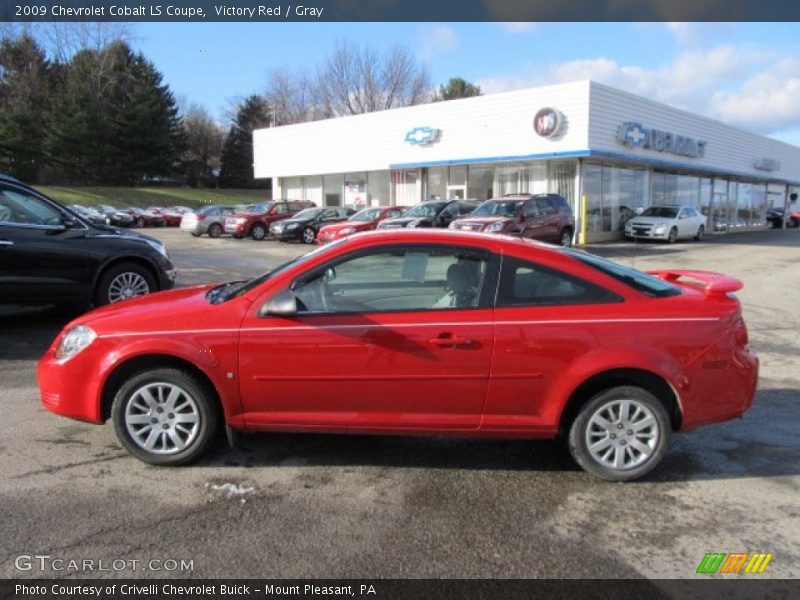 Victory Red / Gray 2009 Chevrolet Cobalt LS Coupe