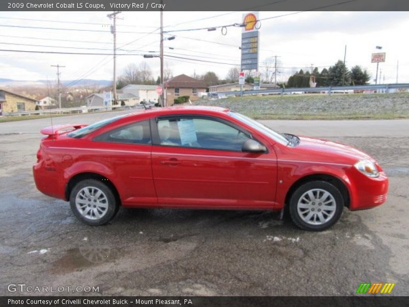 Victory Red / Gray 2009 Chevrolet Cobalt LS Coupe