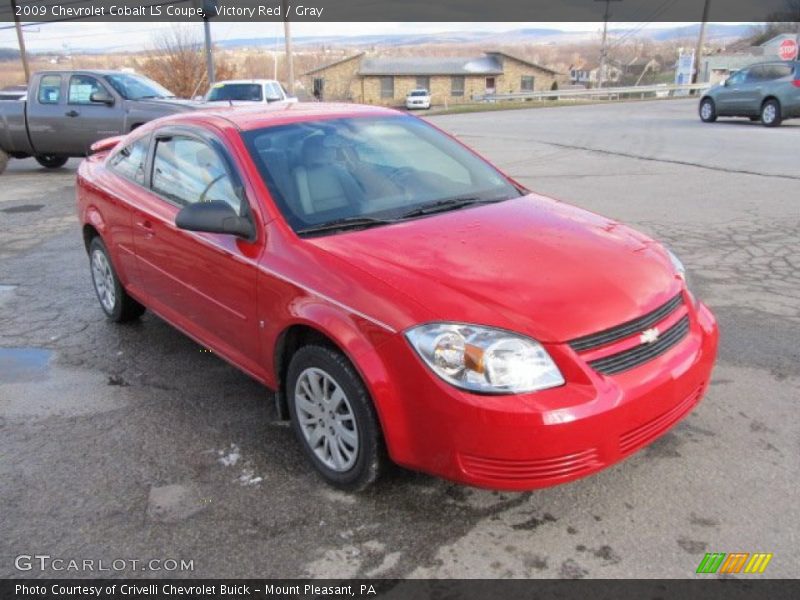 Victory Red / Gray 2009 Chevrolet Cobalt LS Coupe